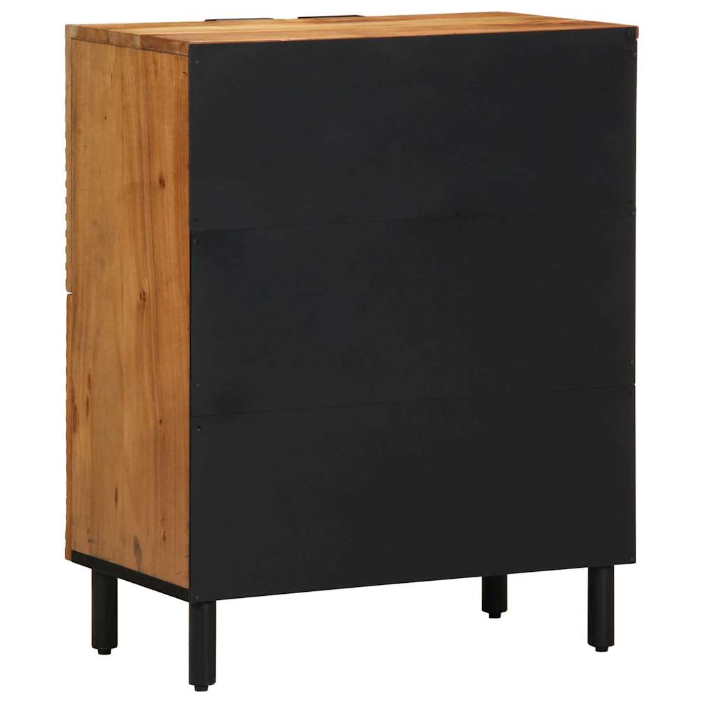 Sideboard Med Hylla Brun 60 X 33,5 X 75 Cm Massivt Mangoträ
