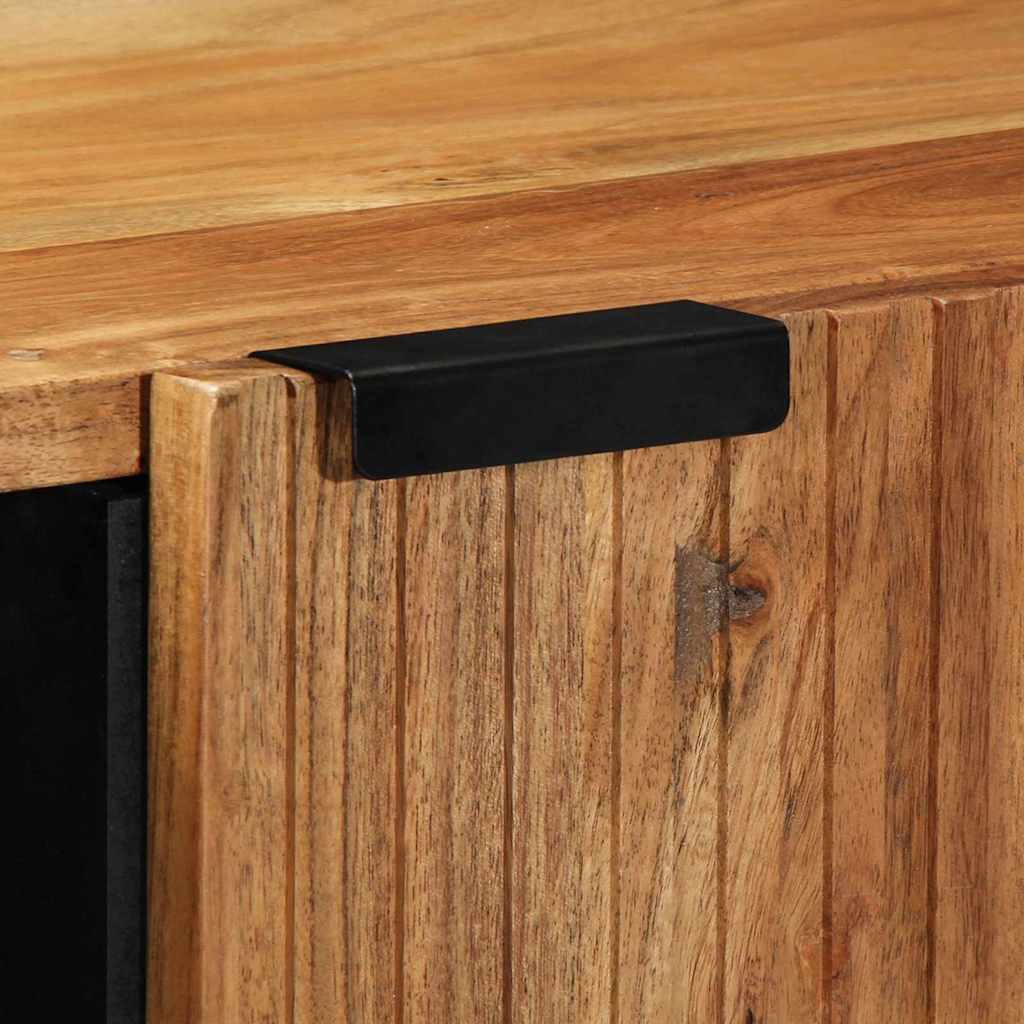 Sideboard Med Hylla Brun 90 X 33 X 75 Cm Massivt Mangoträ