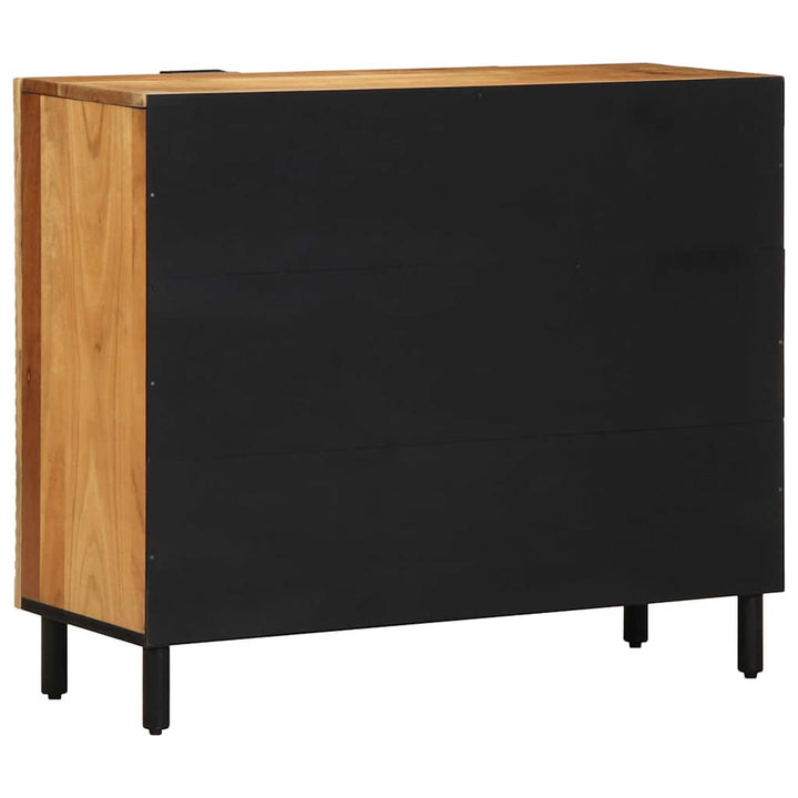 Sideboard Med Hylla Brun 90 X 33 X 75 Cm Massivt Mangoträ