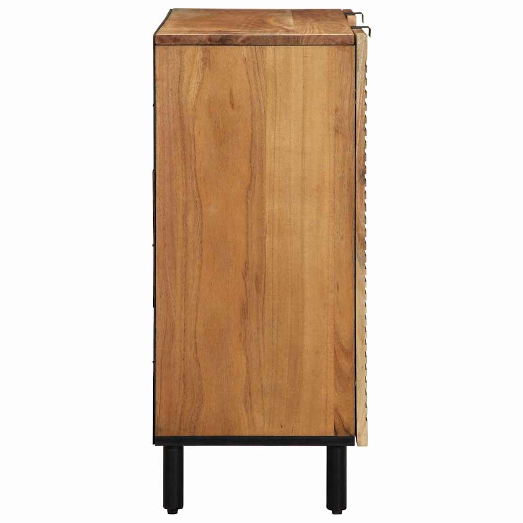 Sideboard Med Hylla Brun 90 X 33 X 75 Cm Massivt Mangoträ