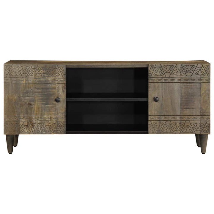 Tv-Bänk Ljusgrå 105X33,5X46 Cm Mango I Massivt Trä