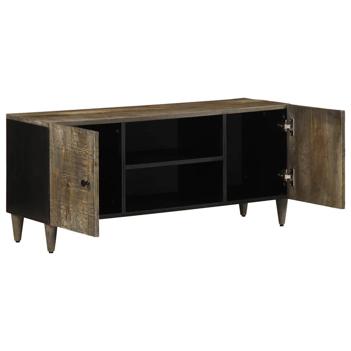 Tv-Bänk Ljusgrå 105X33,5X46 Cm Mango I Massivt Trä