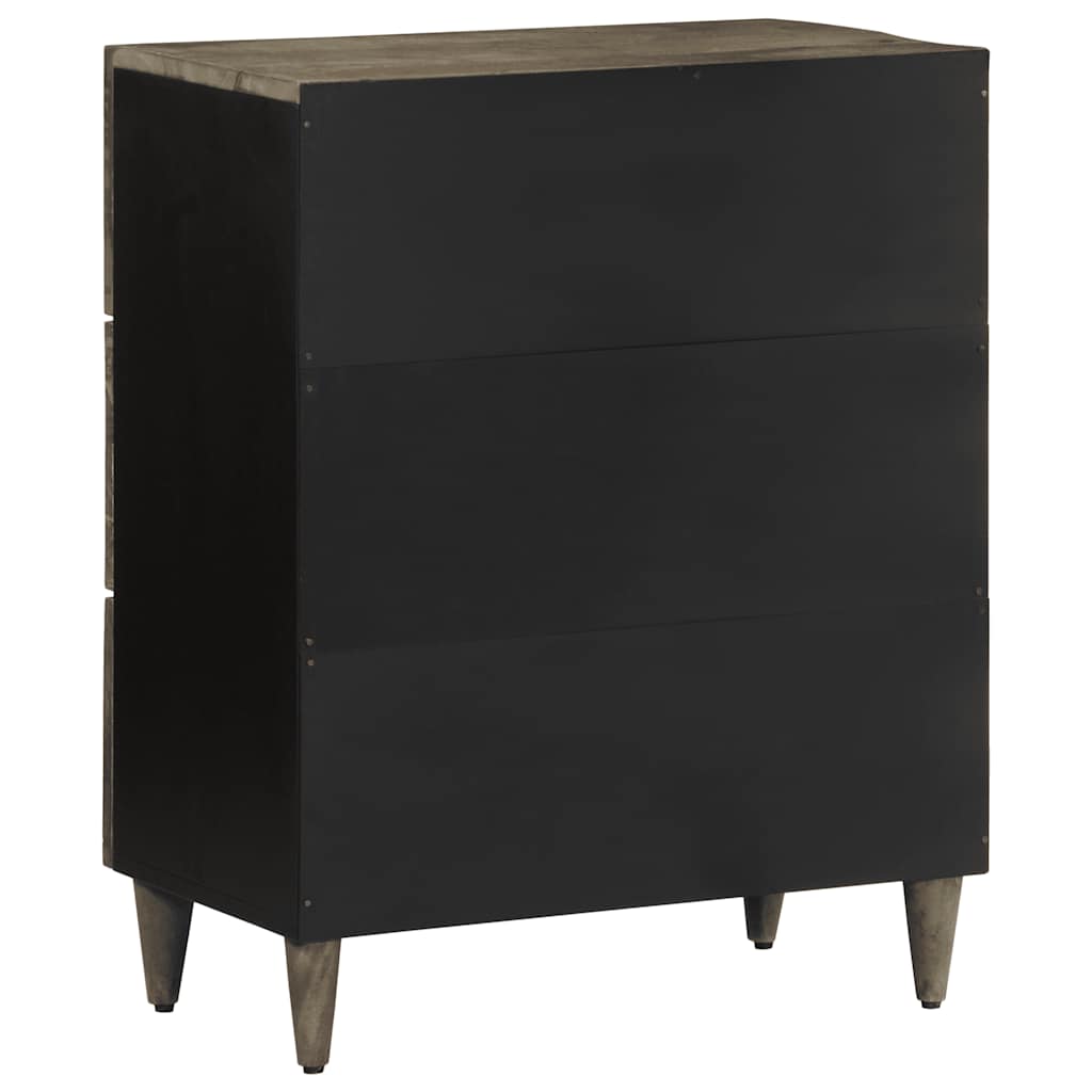 Skänk Ljusgrå 60X33,5X75 Cm Mango I Massivt Trä
