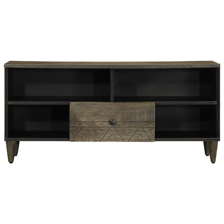 Tv-Bänk Svart 100X33X46 Cm Massivt Mangoträ