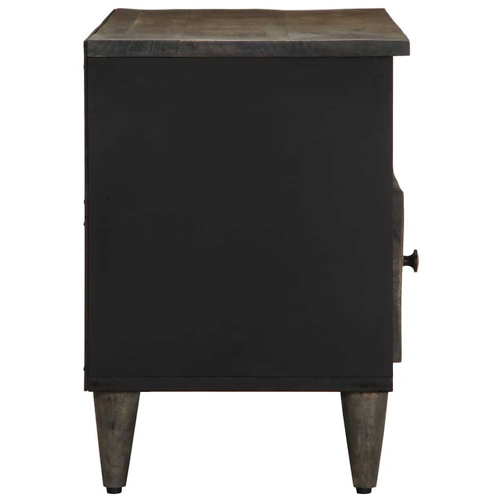 Tv-Bänk Svart 100X33X46 Cm Massivt Mangoträ