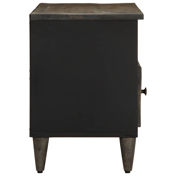 Tv-Bänk Svart 100X33X46 Cm Massivt Mangoträ