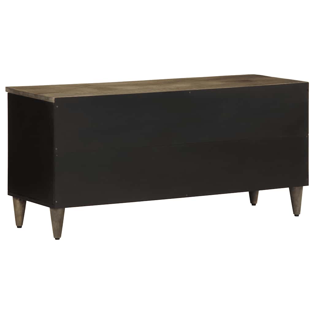 Tv-Bänk Svart 100X33X46 Cm Massivt Mangoträ