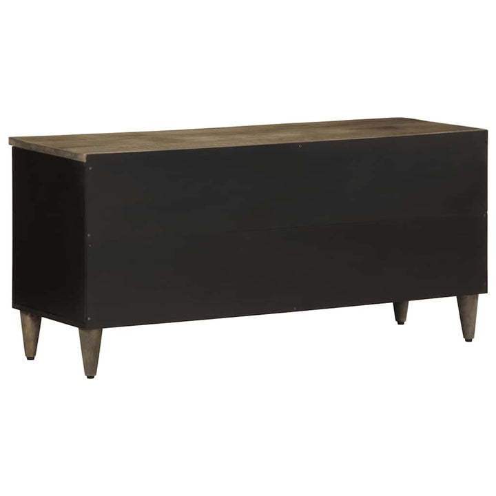 Tv-Bänk Svart 100X33X46 Cm Massivt Mangoträ