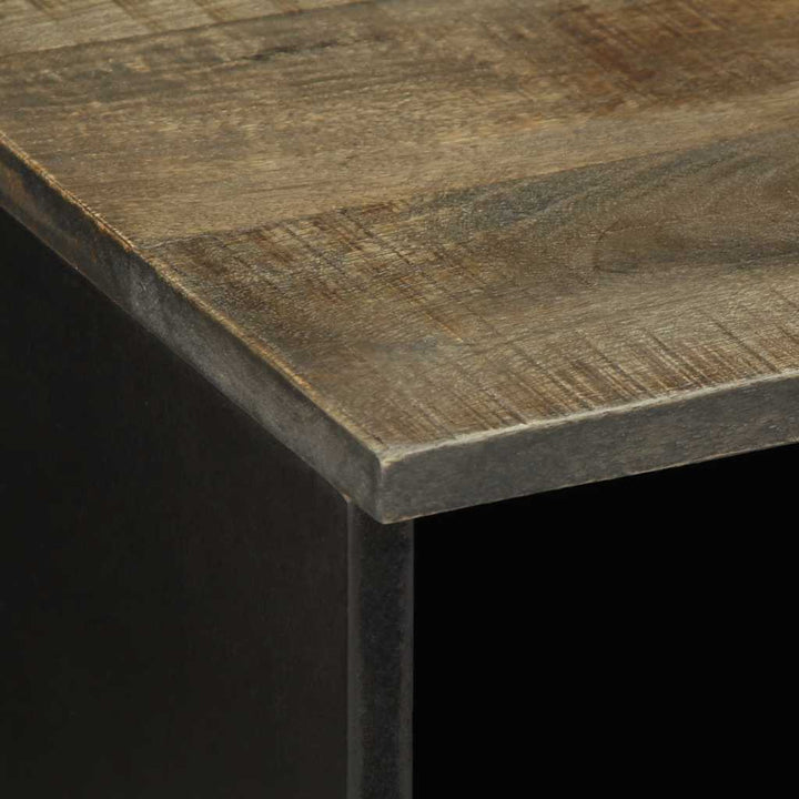 Tv-Bänk Svart 100X33X46 Cm Massivt Mangoträ
