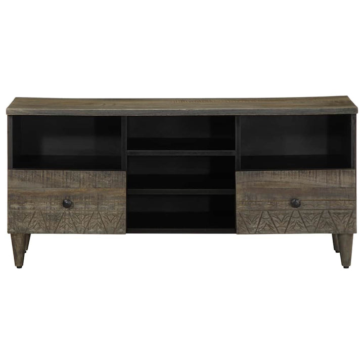 Tv-Bänk Svart 100X33X46 Cm Massivt Mangoträ