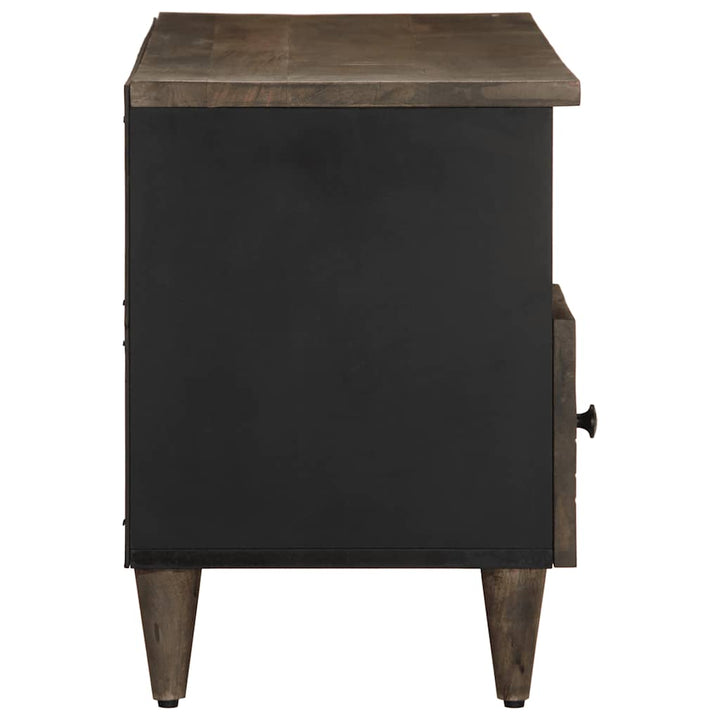 Tv-Bänk Svart 100X33X46 Cm Massivt Mangoträ