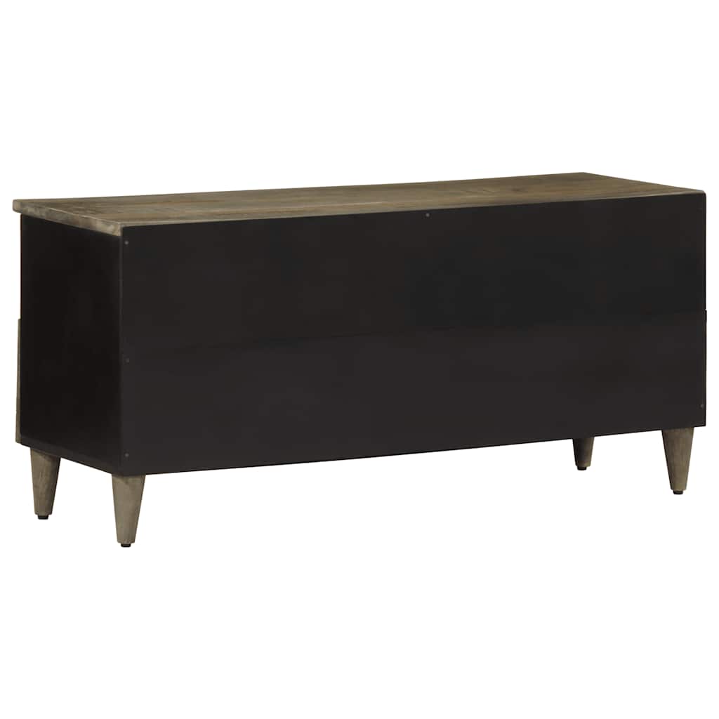 Tv-Bänk Svart 100X33X46 Cm Massivt Mangoträ