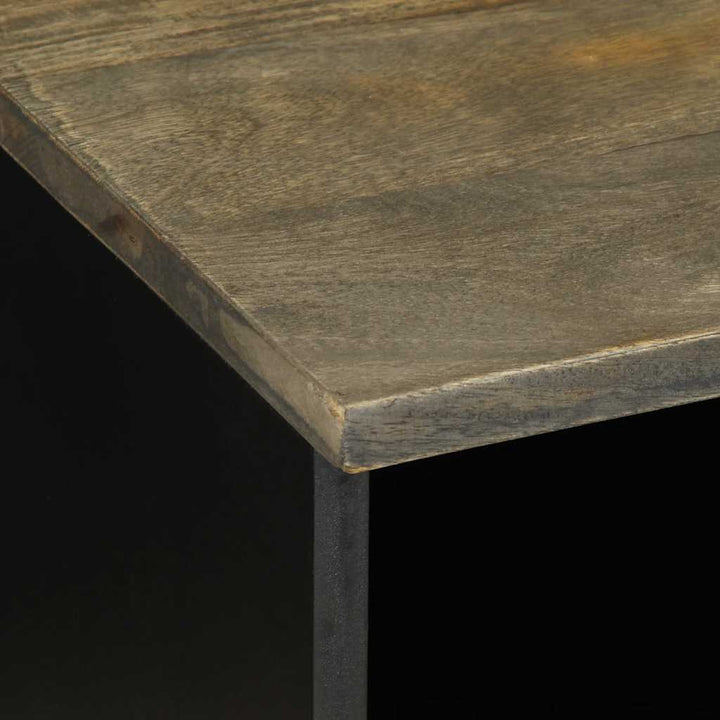 Tv-Bänk Svart 100X33X46 Cm Massivt Mangoträ