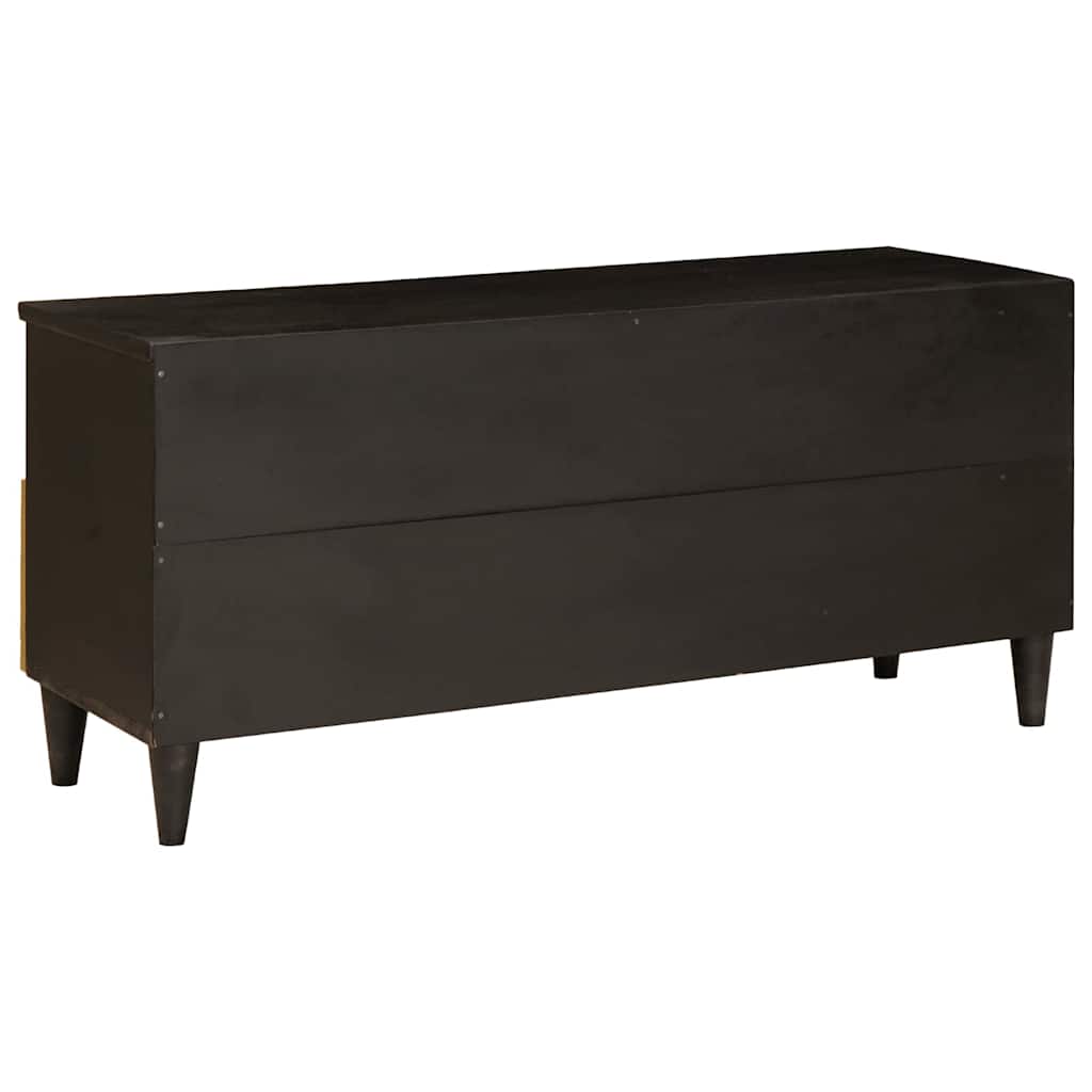 Tv-Skåp Svart Och Guld 100 X 33 X 46 Cm Konstruerat Trä