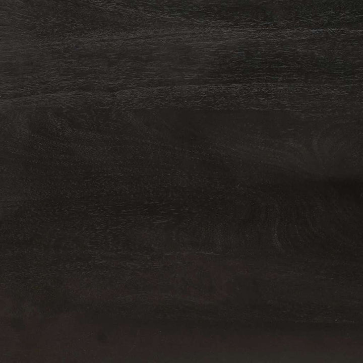 Sidokabinett Svart Och Guld 60 X 33,5 X 100 Cm Massivt Mangoträ