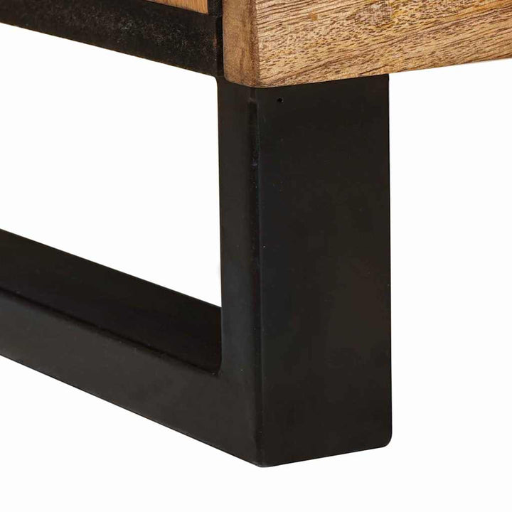 Tv-Skåp Med Hylla Brun 105 X 33 X 46 Cm Massivt Mangoträ
