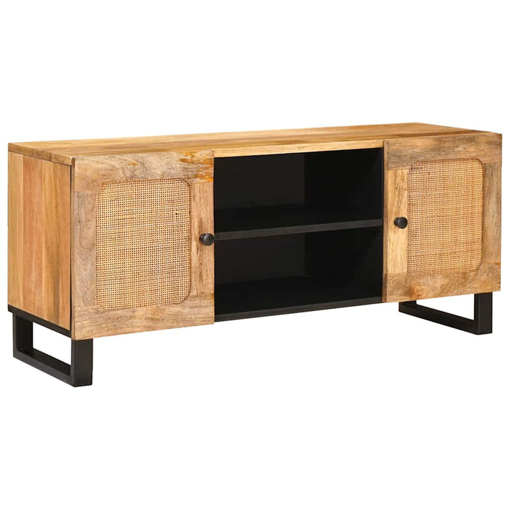 Tv-Skåp Med Hylla Brun 105 X 33 X 46 Cm Massivt Mangoträ