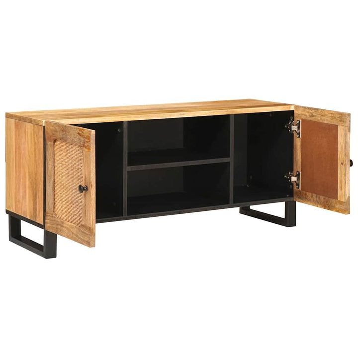 Tv-Skåp Med Hylla Brun 105 X 33 X 46 Cm Massivt Mangoträ
