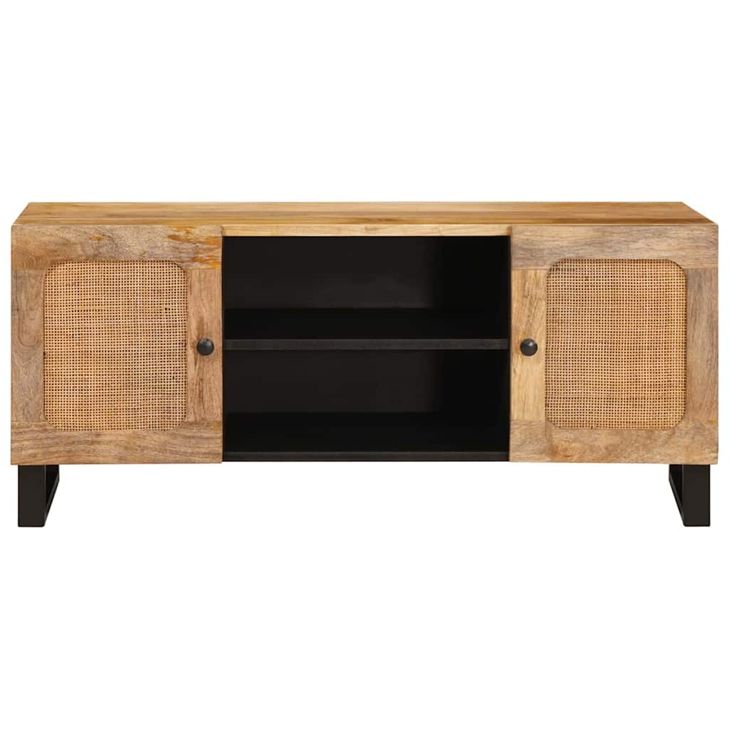 Tv-Skåp Med Hylla Brun 105 X 33 X 46 Cm Massivt Mangoträ
