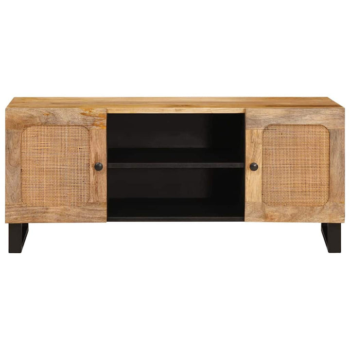 Tv-Skåp Med Hylla Brun 105 X 33 X 46 Cm Massivt Mangoträ
