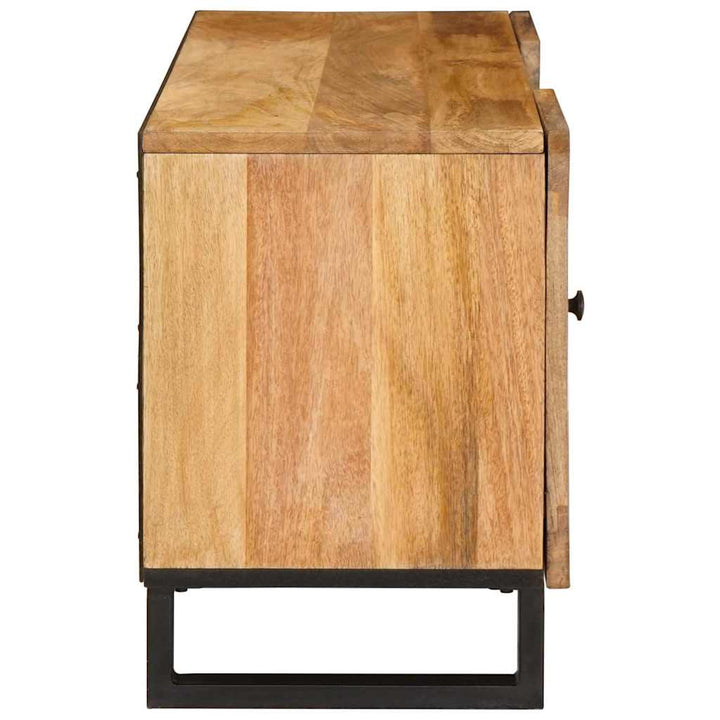 Tv-Skåp Med Hylla Brun 105 X 33 X 46 Cm Massivt Mangoträ