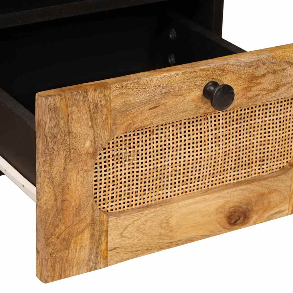 Tv-Skåp Med Låda Brun 70 X 33 X 46 Cm Massivt Mangoträ