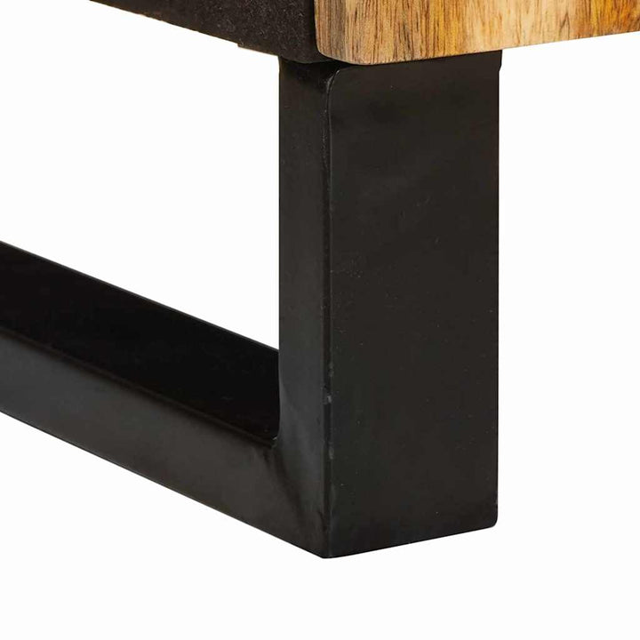 Tv-Skåp Med Låda Brun 70 X 33 X 46 Cm Massivt Mangoträ