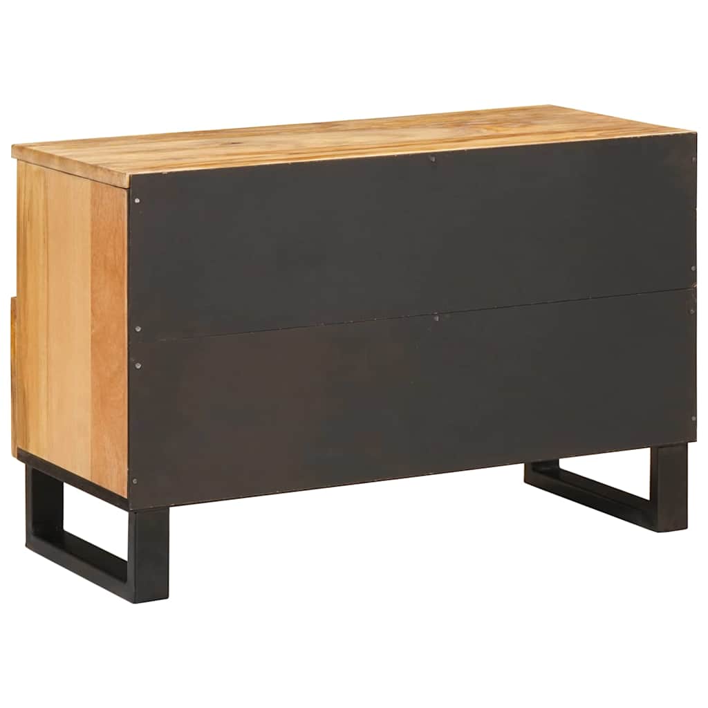 Tv-Skåp Med Låda Brun 70 X 33 X 46 Cm Massivt Mangoträ