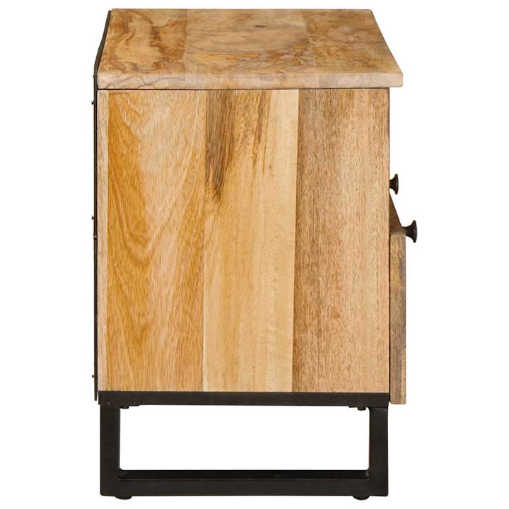 Tv-Skåp Med Låda Brun 70 X 33 X 46 Cm Massivt Mangoträ