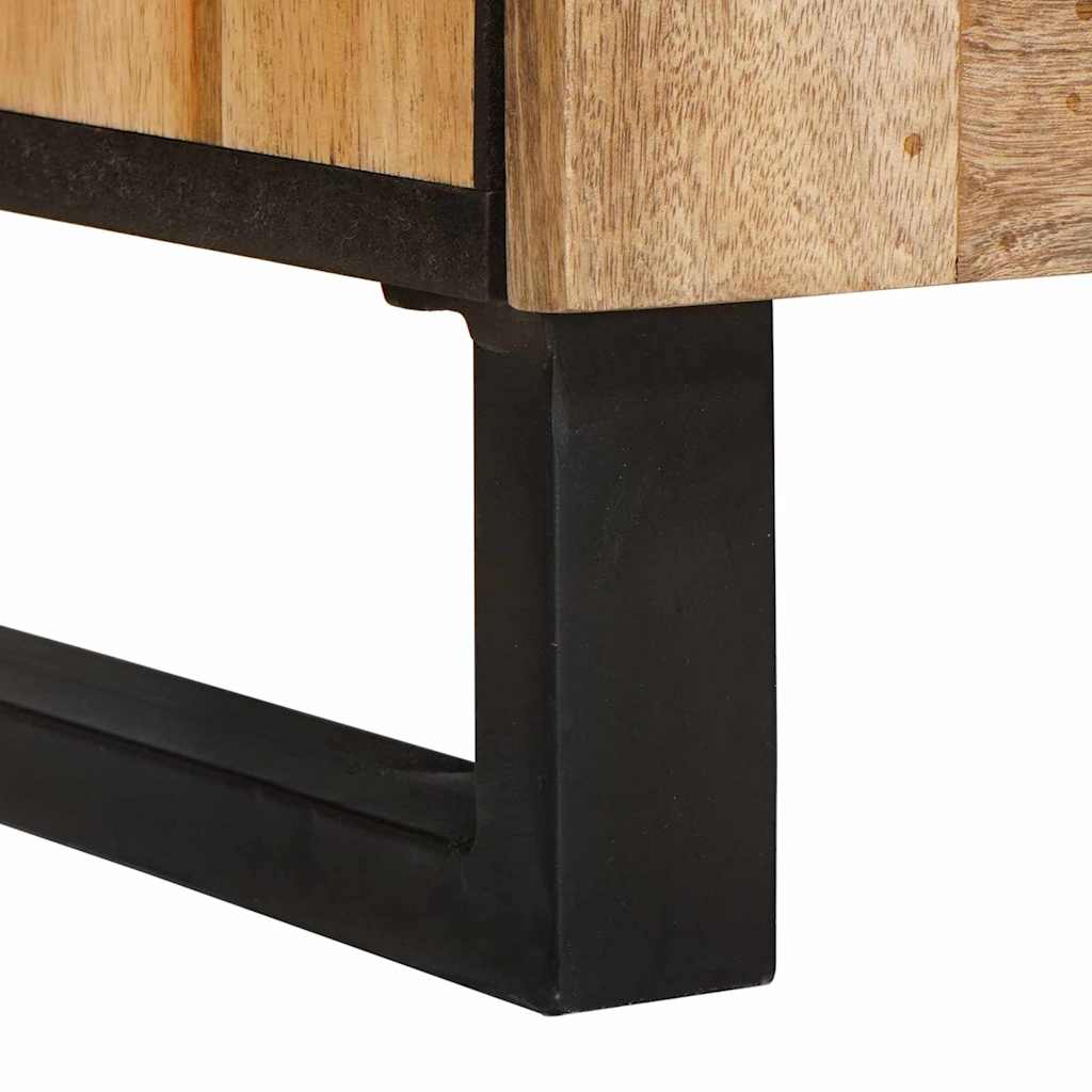 Sideboard 60 X 33 X 75 Cm Massivt Mangoträ Brun