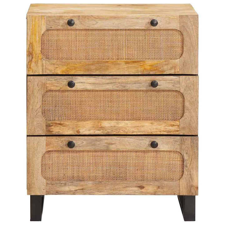 Sideboard 60 X 33 X 75 Cm Massivt Mangoträ Brun