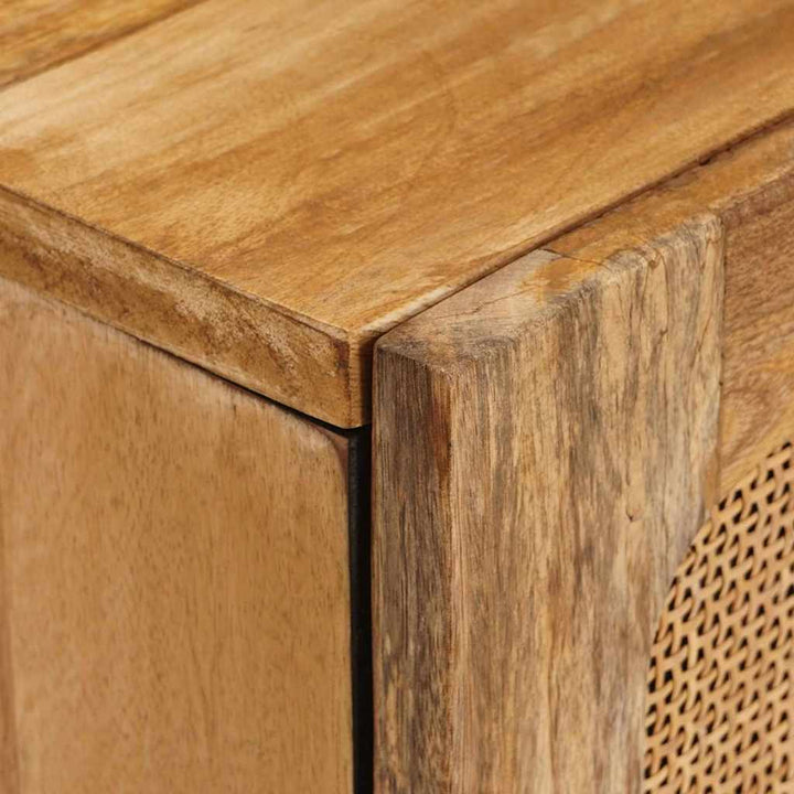 Tv-Skåp Med Låda Brun 105 X 33 X 46 Cm Massivt Mangoträ