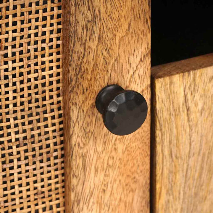 Tv-Skåp Med Låda Brun 105 X 33 X 46 Cm Massivt Mangoträ