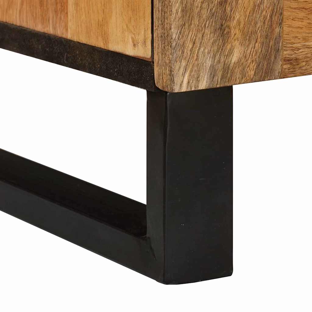 Tv-Skåp Med Låda Brun 105 X 33 X 46 Cm Massivt Mangoträ