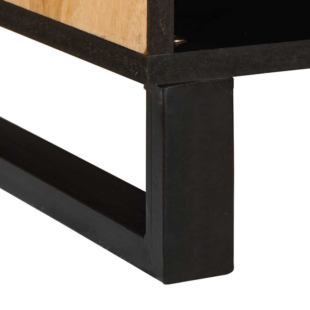 Tv-Skåp Med Lagring Brun 80 X 33 X 46 Cm Massivt Mangoträ