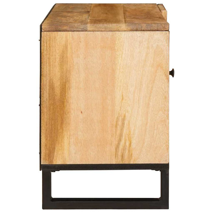 Tv-Skåp Med Lagring Brun 80 X 33 X 46 Cm Massivt Mangoträ