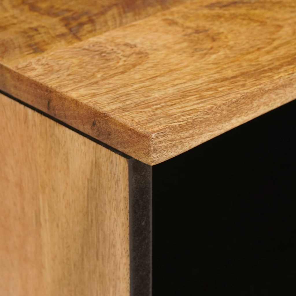 Tv-Skåp Med Låda Brun 100 X 33 X 46 Cm Massivt Mangoträ