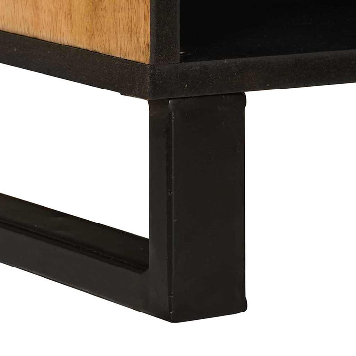 Tv-Skåp Med Låda Brun 100 X 33 X 46 Cm Massivt Mangoträ