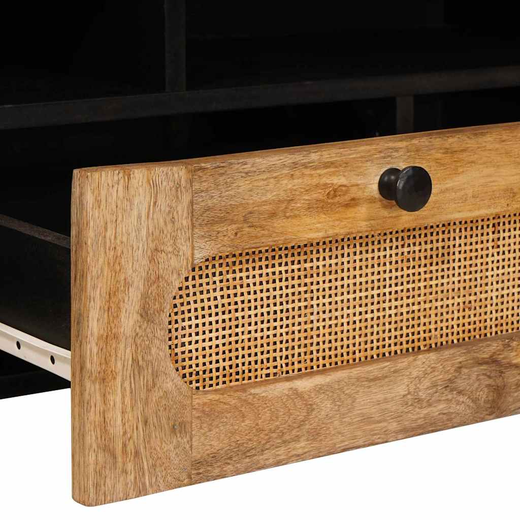 Tv-Skåp Med Låda Brun 100 X 33 X 46 Cm Massivt Mangoträ