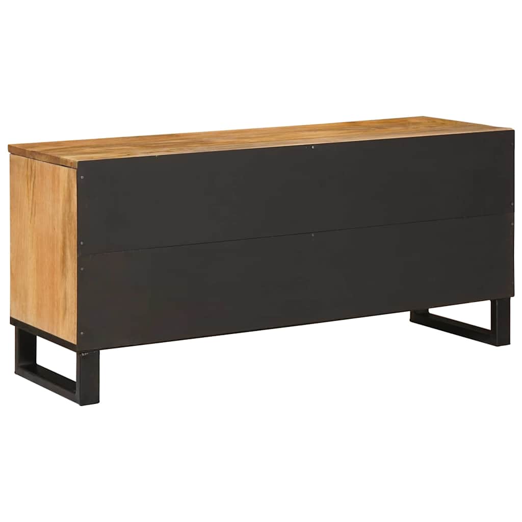 Tv-Skåp Med Låda Brun 100 X 33 X 46 Cm Massivt Mangoträ