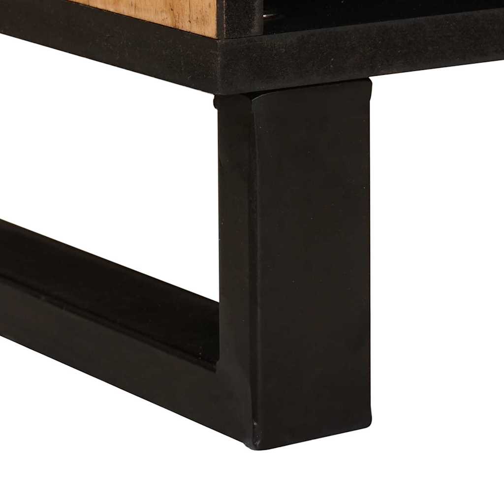 Tv-Skåp Med Låda Brun 80 X 33 X 46 Cm Massivt Mangoträ