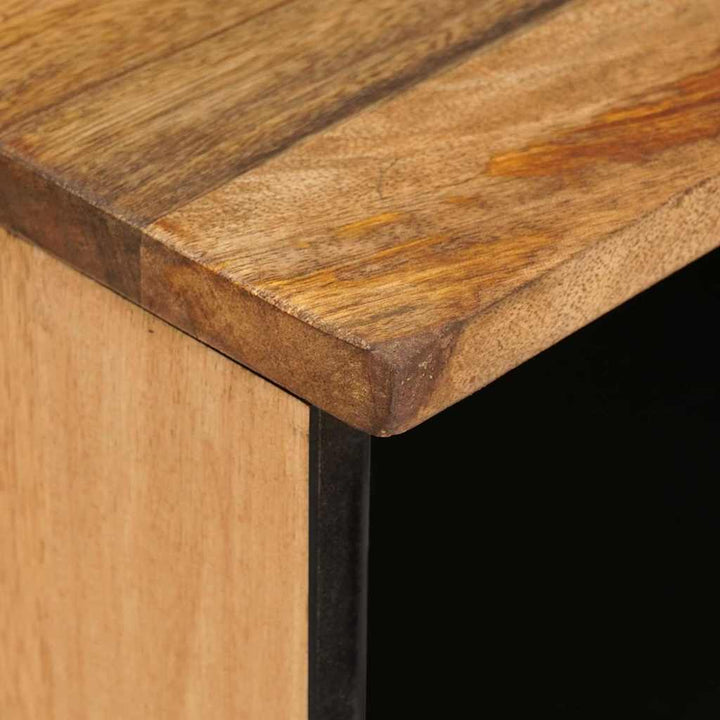 Tv-Skåp Med Låda Brun 80 X 33 X 46 Cm Massivt Mangoträ