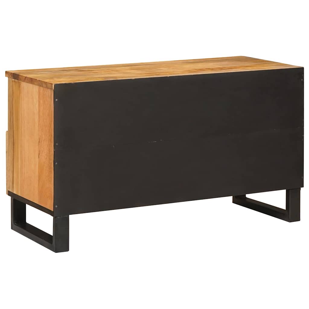 Tv-Skåp Med Låda Brun 80 X 33 X 46 Cm Massivt Mangoträ