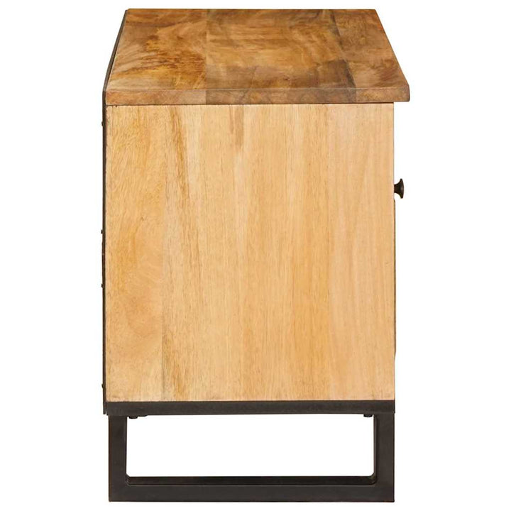 Tv-Skåp Med Låda Brun 80 X 33 X 46 Cm Massivt Mangoträ