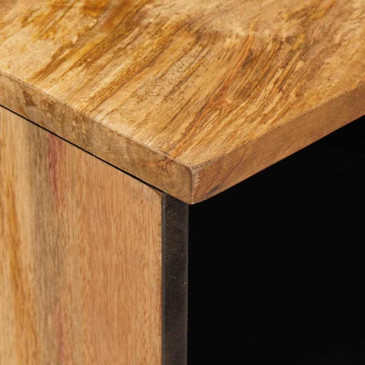 Tv-Skåp Med Låda Brun 100 X 33 X 46 Cm Massivt Mangoträ