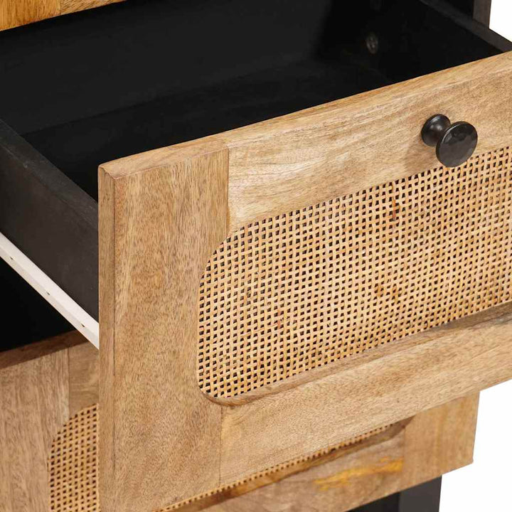 Sideboard Med Låda Brun 40 X 33 X 75 Cm Massivt Mangoträ