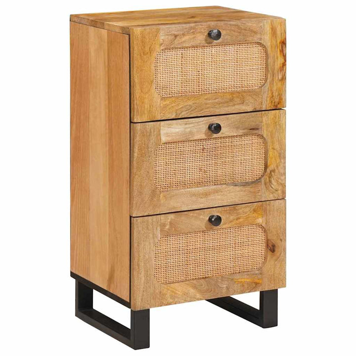 Sideboard Med Låda Brun 40 X 33 X 75 Cm Massivt Mangoträ
