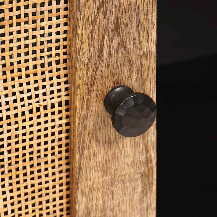 Sideboard Med Lagring Brun 80 X 33 X 75 Cm Massivt Mangoträ
