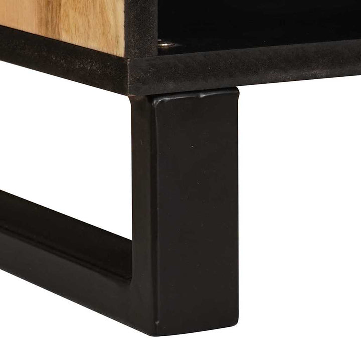 Sideboard Med Lagring Brun 80 X 33 X 75 Cm Massivt Mangoträ