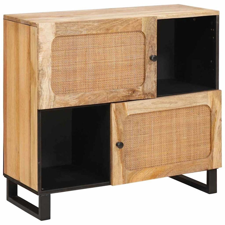 Sideboard Med Lagring Brun 80 X 33 X 75 Cm Massivt Mangoträ